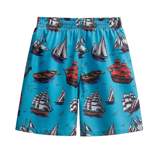 Shorts de plage personnalisés avec doublure en mesh pour hommes, shorts de surf, imprimé dinosaure, séchage rapide, shorts de bain pour hommes - Product Image 6
