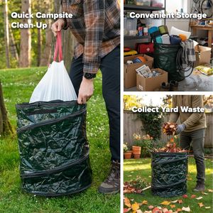 Bote de Basura Plegable Ligero y Portátil para Viajes, Campamentos, Caravanas y Eventos al Aire Libre, Contenedor de Residuos Duradero y Fácil de Transportar - Product Image 4