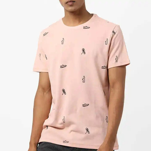 T-shirt formel rose à manches courtes pour homme avec imprimé laser pieuvre, col rond, coupe classique, en jersey polyester/coton, séchage rapide - Product Image 5