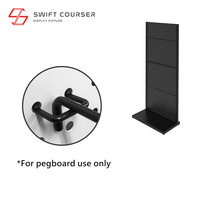 Rak Display Pegboard Logam Industri Tugas Berat Kustom Taiwan untuk Toko Eceran Ikan, Dilapisi Bubuk Hitam/Putih, Mudah Dipasang