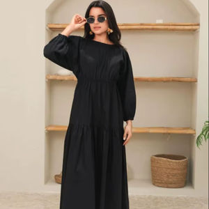 Vestidos Cruzados con Cuello Redondo 2026, Vestido Maxi Elegante con Estampado Floral, Nuevo Estilo, Moda Femenina, Estampado Floral, Mangas Largas, Largo hasta el Tobillo - Product Image 1