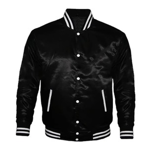 Chaqueta Bomber de Satén para Hombre de Alta Calidad, Nuevo Estilo Acolchado con Decoración Bordada - Product Image 1