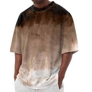 Camisetas de Hombre de Color Sólido, MOQ Bajo, 100% Algodón, Último Diseño, Camisetas de Manga Corta Lisas para Hombre, Tallas Grandes - Product Image 3