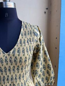 Vestido indio de algodón estampado a mano, muy vendido, 100% bordado floral, estilo casual, largo maxi, a precio de fábrica. - Product Image 4