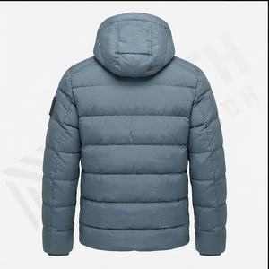 Chaqueta acolchada de hombre de nuevo diseño de alta calidad para hombre al por mayor, chaqueta acolchada gruesa cálida con capucha de plumón de pato para hombre - Product Image 3