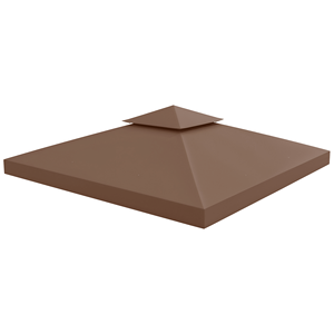 Telo di Ricambio Superiore Anti-UV a 2 Livelli 3x3m per Gazebo da Giardino, Patio, Caffè, Esterno, Villa, Cortile, Parco - Product Image 1