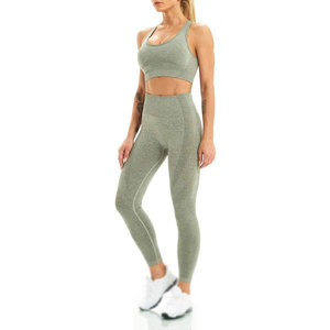 Conjunto Deportivo para Mujer, Secado Rápido, Bra Deportivo y Leggings con Control de Abdomen, Ropa Flexible para Ejercicio en Interiores y Exteriores - Product Image 3