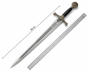 ดาบเหล็ก 100 ซม. ปลายดาบแบบหอก ด้ามหนัง มีดเกรดอุตสาหกรรม ใบมีดเดี่ยว - Product Image 5