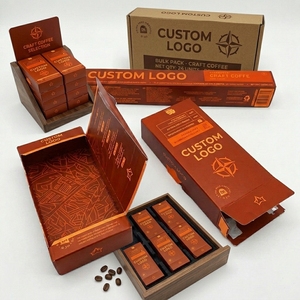 Custom Double Sided Printed Paper Box Packaging With Embossing And Gold Foil For Tea Espresso Coffee Capsules Use - Product Image 5