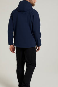 Nouvelle arrivée, veste softshell personnalisée imperméable et coupe-vent à capuche pour homme, décontractée, sportive, pour l'extérieur - Product Image 4