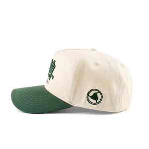 Giddy Unisex 6-Panel Denim Snapback Cap Cream Green 3D Embroidered Logo Adjustable Cotton Breathable <b>Waterproof</b> Baseball <b>Hat</b> - Product Image 6
