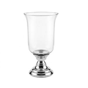 Supports de bougies en verre Hurricane Pillar, porte-bougie en métal avec verre soufflé à la main de la plus haute qualité et base en métal de haute qualité - Product Image 3