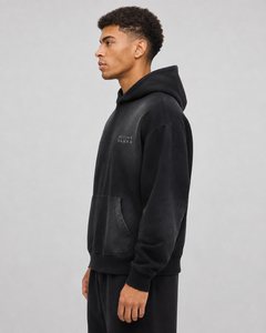 Sudadera Unisex Active Squad Negra con Cuello Redondo, Cierre de Cremallera, Corte Regular, Casual, con Bolsillo Frontal, Logotipo Termotransferido, Forrada para Invierno - Product Image 3