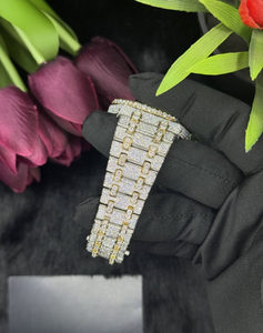 Luxury Square Quartz 20mm Leather Strap <b>Skeleton</b> Moissanite <b>Watch</b> | Fashion Iced Out Presidential | Wholesale Diamond Tester - Product Image 5