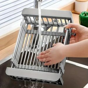 Escurridor de Acero Inoxidable Ajustable y Retráctil, Portátil y Ahorrador de Espacio, para Frutas y Verduras - Product Image 5