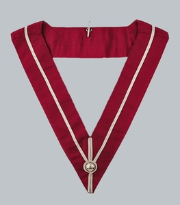 Classic steward <b>collar</b> made with quality fabric and detailed embroidery, designed for masonic lodge officers and ceremonial use - Product Image 1