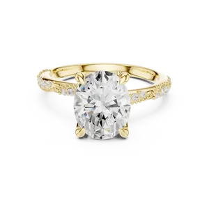 Anillo de Compromiso con Diamante Cultivado en Laboratorio de Corte Ovalado de 2.5ct, Oro Sólido de 10K, 14K, 18K, Certificado IGI, Color E, Joyería Fina - Product Image 1