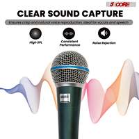 Microphone dynamique professionnel 5 cœurs pour le karaoké, micro filaire XLR pour scène et studio