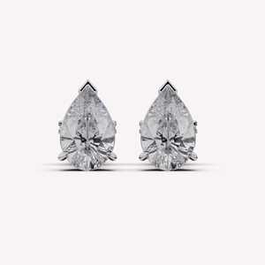 1 Ct Pear Cut Lab Grown Diamond Stud <b>Earrings</b> Prong Set Minimalist Unique Luxury Everyday Wear Fine Jewelry Pairs 14K Solid Gold - Product Image 4