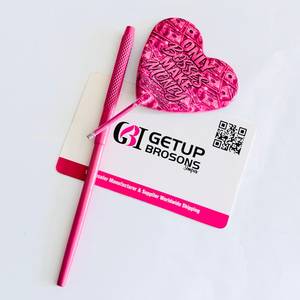 GETUP BROSONS Lighted Stainless Steel Frame 3X Magnification <b>Pocket</b> Handheld <b>Mirror</b> Pink Customize Paper Coated Makeup <b>Mirror</b> - Product Image 5
