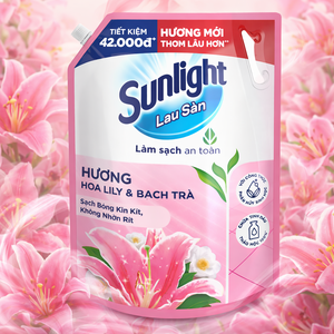 Nettoyant pour sols Sunlight, parfum lys et thé blanc, 3,6 kg x 4 sacs - Product Image 1