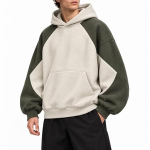Sudadera con Capucha Oversize para Hombre, con Bolsillo Bordado, Manga Raglán, Algodón French Terry, Casual, Invierno, Transpirable, Holgada - Product Image 4