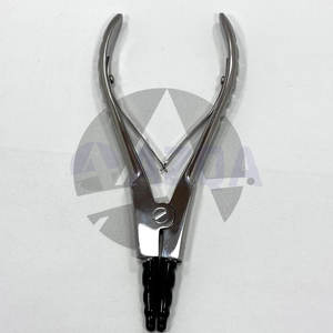 Pince à ouvrir les anneaux professionnelle en acier inoxydable avec embout en caoutchouc, 6 pouces, 3 encoches, outil de qualité pour studio de piercing corporel - Product Image 4