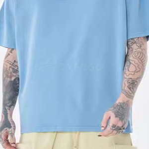 เสื้อยืดโอเวอร์ไซส์ผู้ชายทรงหลวม พิมพ์โลโก้ตามสั่ง ขายดี ดีไซน์ล่าสุด ระบายอากาศได้ดี ผ้าฝ้าย 100% - Product Image 6