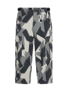 Pantalones de Lona con Estampado Retro Vintage de Primera Calidad para Hombre, Moda Urbana, Transpirables, Cintura Elástica, Corte Holgado, Cierre con Cordón - Product Image 3