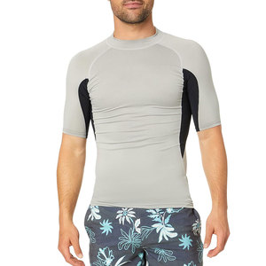 Men High Stretch Polyester/Nylon Rash Guard Training Shirt Breathable Quick Dry Performance Top for Surfing Water Sports Fitness - Product Image 4