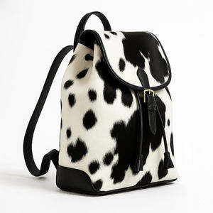 Mochila Duradera de Cuero Genuino de Vaca con Pelo, Estilo Western, para Viaje, con Logotipo Personalizado de Fábrica LHBP-0220 - Product Image 1