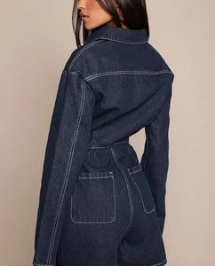 Ladies Denim Romper <b>Jumpsuit</b> Stylish Jean One Piece Casual Summer Clothing Wholesale Supplier Playsuit Overalls with <b>shorts</b> - Product Image 3
