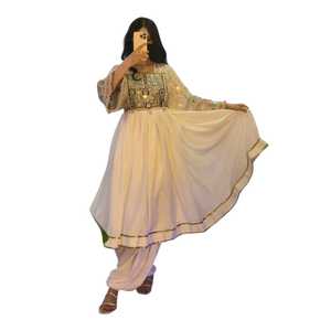Elegante Vestido Largo Estilo Imperio con Bordado a Mano, Manga Farol, Corte en A, Cuello Cuadrado, Chifón, Ajuste Holgado, Ideal para Eventos Nocturnos - Product Image 1