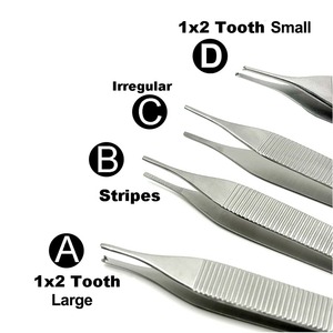 Pince à tissus chirurgicales dentaires en améthrine, forceps en acier inoxydable, hémostatique d'extraction, ensemble de 12 instruments pour la chirurgie générale - Product Image 1