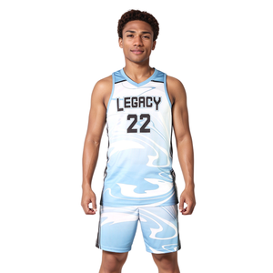 Conjunto de Uniforme de Baloncesto al por Mayor, Camiseta y Pantalones Cortos de Malla, Impresión de Logotipo Personalizado, Ropa Deportiva Transpirable, Uniformes Personalizados - Product Image 1