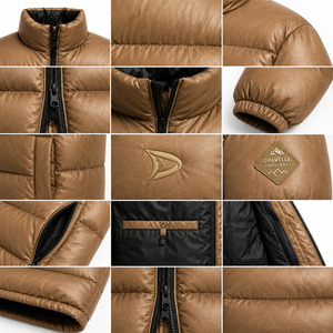 Lightweight Packable Down Fill Custom Logo Wholesale Breathable Travel Winter Men Puffer Jacket - Product Image 5