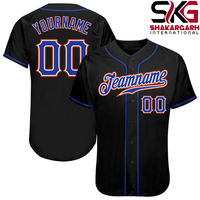 Maillot de baseball personnalisé à rayures pour adultes |   Uniforme d'équipe court en sublimation |   Nom et numéro personnalisés, séchage rapide, respirant