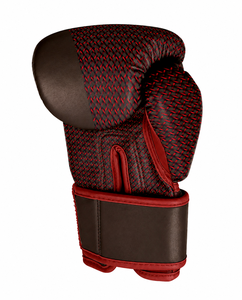 Guantes de Boxeo IBERIA Premium Negros y Rojos con Patrón de Fibra de Carbono, Guantes de Entrenamiento con Logotipo Personalizado, OEM, ODM, Equipo de Boxeo al por Mayor - Product Image 3