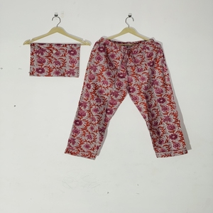 Ensemble de pyjama imprimé floral de qualité supérieure, vêtements de nuit en coton, vêtements de nuit et de détente bohèmes pour femmes, cadeau d'été - Product Image 3