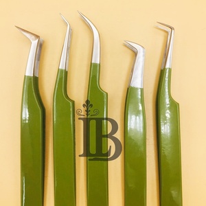 Pinces de haute qualité pour extensions de cils, pinces pour cils en vison, pinces FAN, manche lisse, logo sur les cils, offre MOQ - Product Image 5