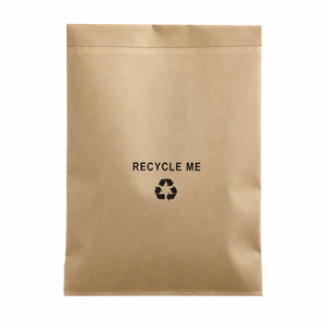 Sac de Courrier en Kraft de Luxe Écologique et Recyclable avec Fermeture Autocollante, Poignées Torsadées et Design Imprimé Offset - Product Image 1
