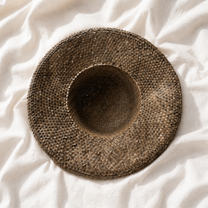 Sombrero de Sol Lontar - Bordado a Mano, Ajustable, 100% Hojas de Palma Lontar Naturales para Playa, Pesca y Viajes (Unisex) - Product Image 3