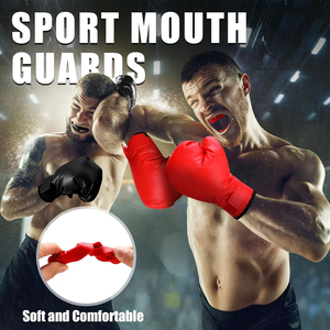 Leather Boxing <b>Head</b> Guard Full Face Protection Helmet with Gloves & Mouthguard Non Slip MMA Muay Thai <b>Training</b> Combo Set OEM - Product Image 5