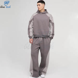 Conjunto Deportivo Informal para Hombre, Sudadera con Capucha y Pantalones, Diseño Color Block, Ropa Deportiva para Uso Diario, Servicios OEM - Product Image 1