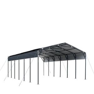 TMG MSC2030 Abri de voiture 20FT X 30FT avec parois latérales ouvertes de 10FT, 600 pieds carrés, panneaux ondulés 27 GA pour stationnement de 2 voitures - Product Image 6