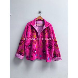 <b>Women's</b> Embroidered <b>Velvet</b> Jacket Floral Pattern Turn-down Collar Full Sleeve Autumn Wear - Product Image 1