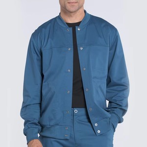 Chaqueta Médica con Cuello Redondo y Broches para Mujer, Tela Twill, Sin Costuras, Fácil de Usar, Varios Colores - Product Image 3