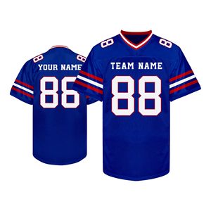 pro style American Football V neck jersey Eco friendly polyester Custom player number Professional quality Athletic wear - Product Image 2