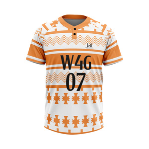 OEM ODM Camisetas de Béisbol Personalizadas para Hombre, Más Vendidas, Logotipos Impresos por Sublimación, 100% Poliéster, Tallas Grandes, Camisetas con 2 Botones - Product Image 5