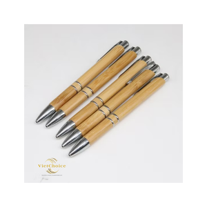 Bolígrafo promocional de bambú Vietchoice con logotipo grabado a láser personalizado, cuerpo deportivo, varios colores, UV, venta al por mayor - Product Image 1